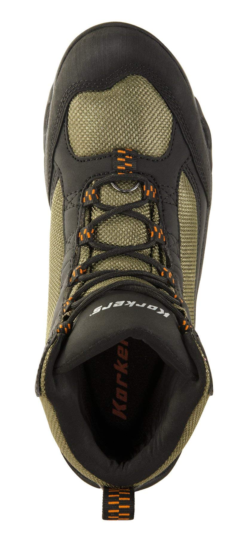 Korkers Greenback abrasion-resistant materials boost boot durability.