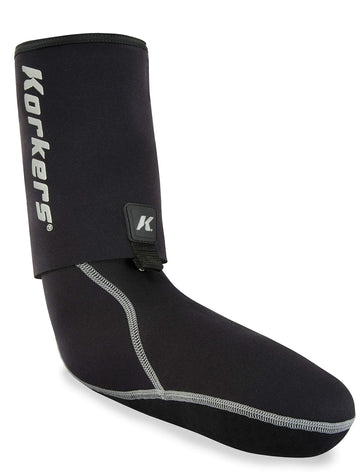 KORKERS I-Drain guard sock front view shows form-fitting 3.5mm neoprene for hot days