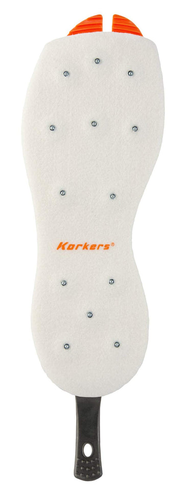 Korkers OmniTrax v3.0 studded felt sole close-up for traction on slick rocks