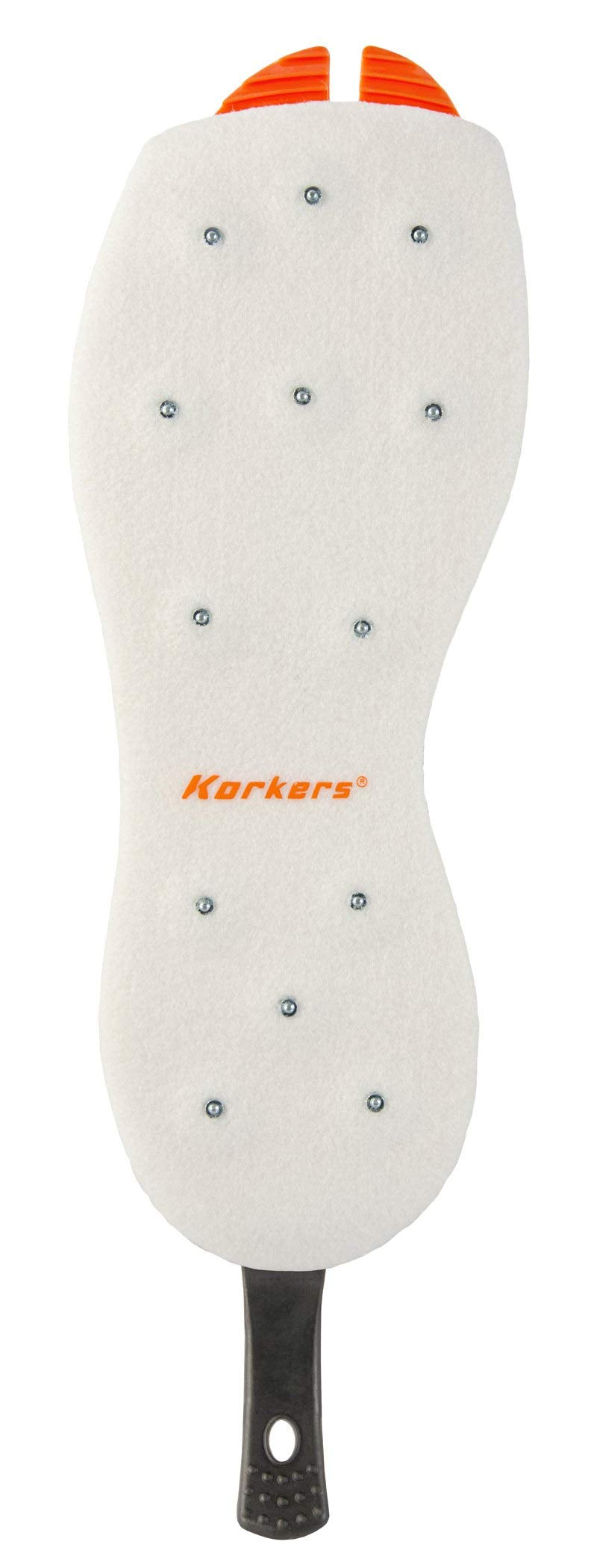 Korkers OmniTrax V3.0 front view studded felt sole delivers enhanced traction