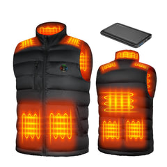 KOVNLO heated vest neck-shoulders heat for rapid warmth during commutes.