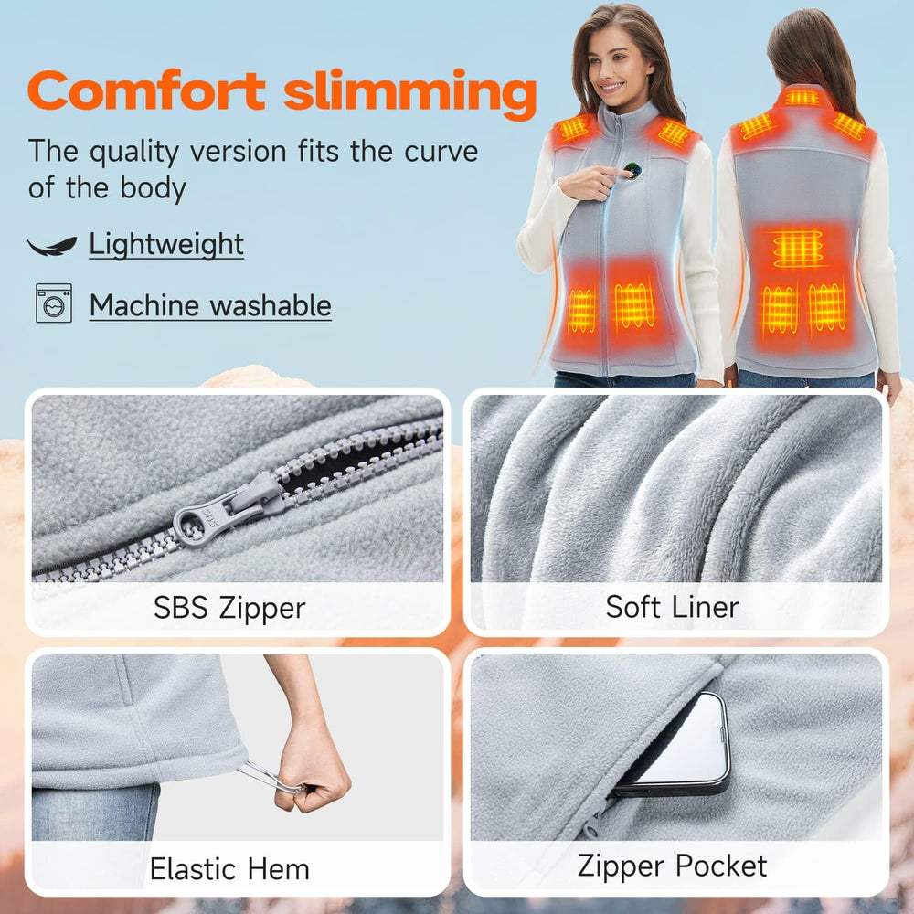 KOVNLO heated vest women outdoor use demonstrates flexible movement and cozy warmth outdoors.