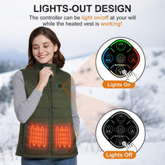 KOVNLO heated vest women side view demonstrates portable warmth under a jacket