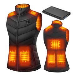 KOVNLO Women's Heated Vest neck heat zone for quick warmth during chilly mornings.