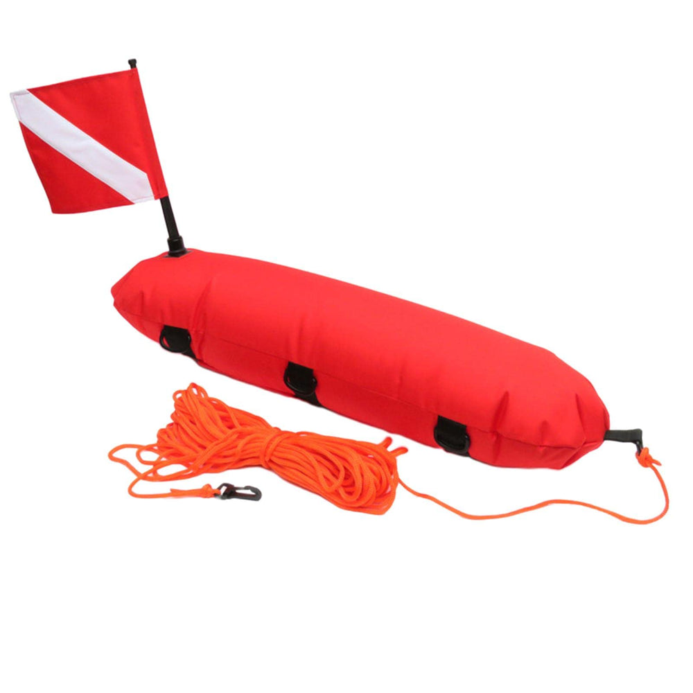 kowaku buoy float orange color aids spotting during spearfishing and freediving