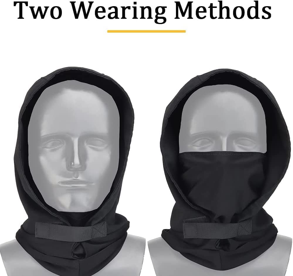 Koyheng dual-mode hood in use provides sun and wind protection