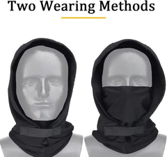 Koyheng dual-mode hood in use provides sun and wind protection