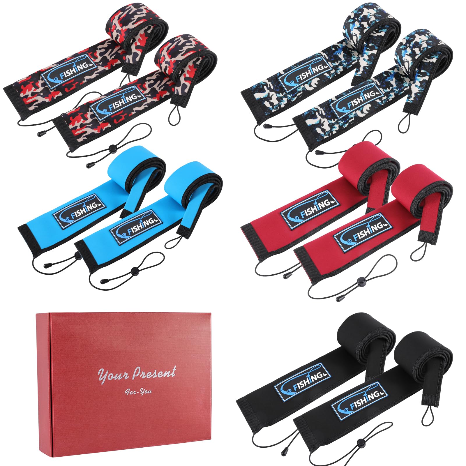 KPEPIX 10Pcs rod sleeves in colors protect rods during transport and storage.