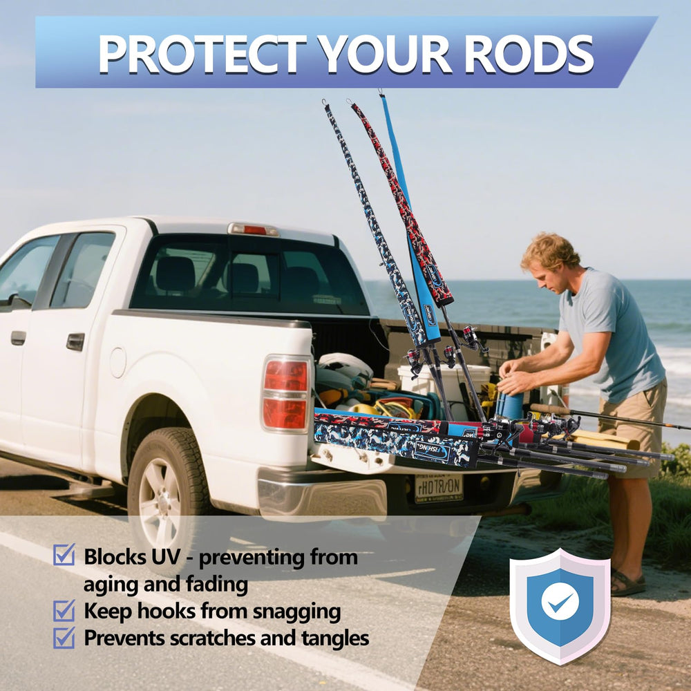 Rod sleeve protecting and organizing rods, preventing tangles