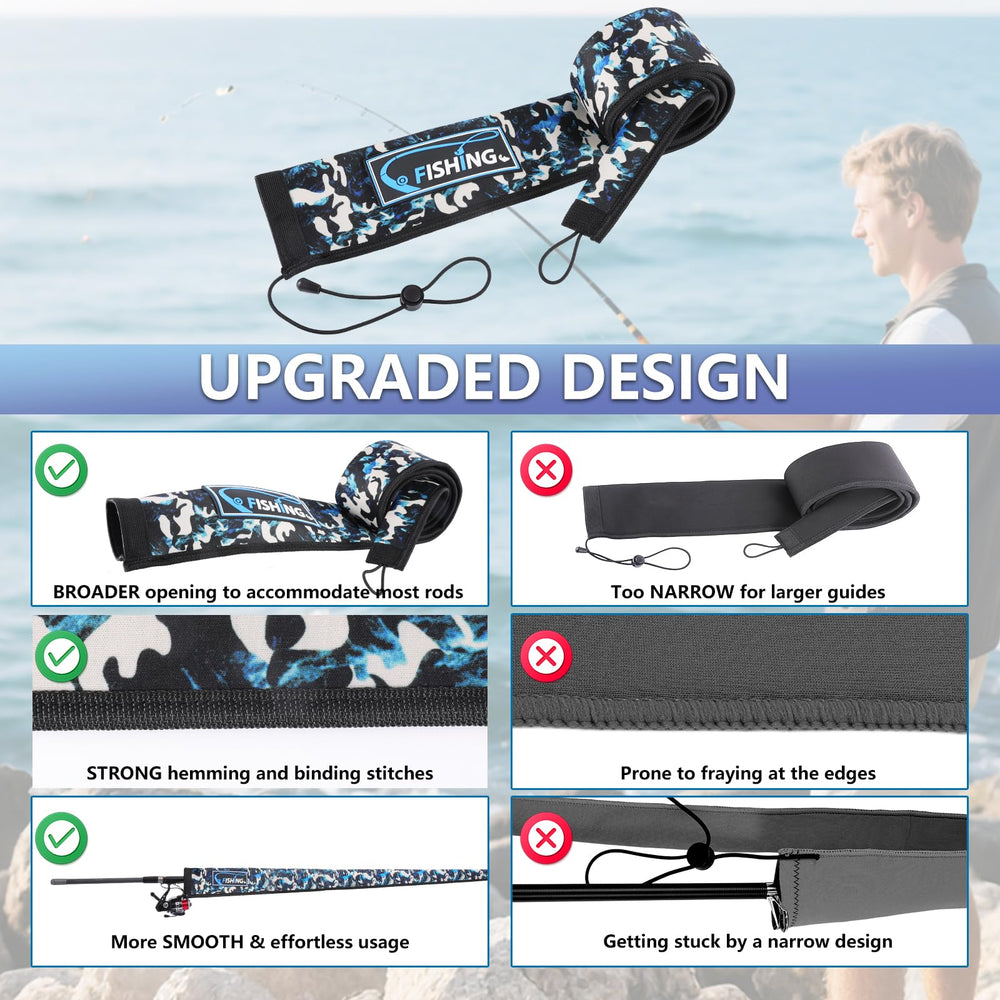 KPEPIX rod cover prevents tangles and keeps lines organized.