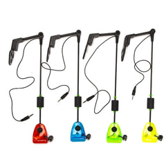Kqcibz 4Pcs fishing swingers in a zipped case for easy organization.