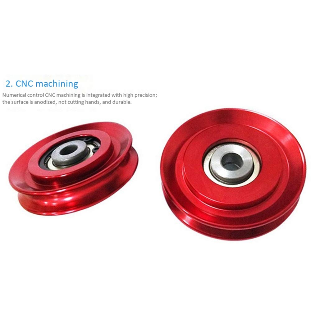 Kqcibz 73mm aluminum pulley wheel ideal for climbing and camping rigs
