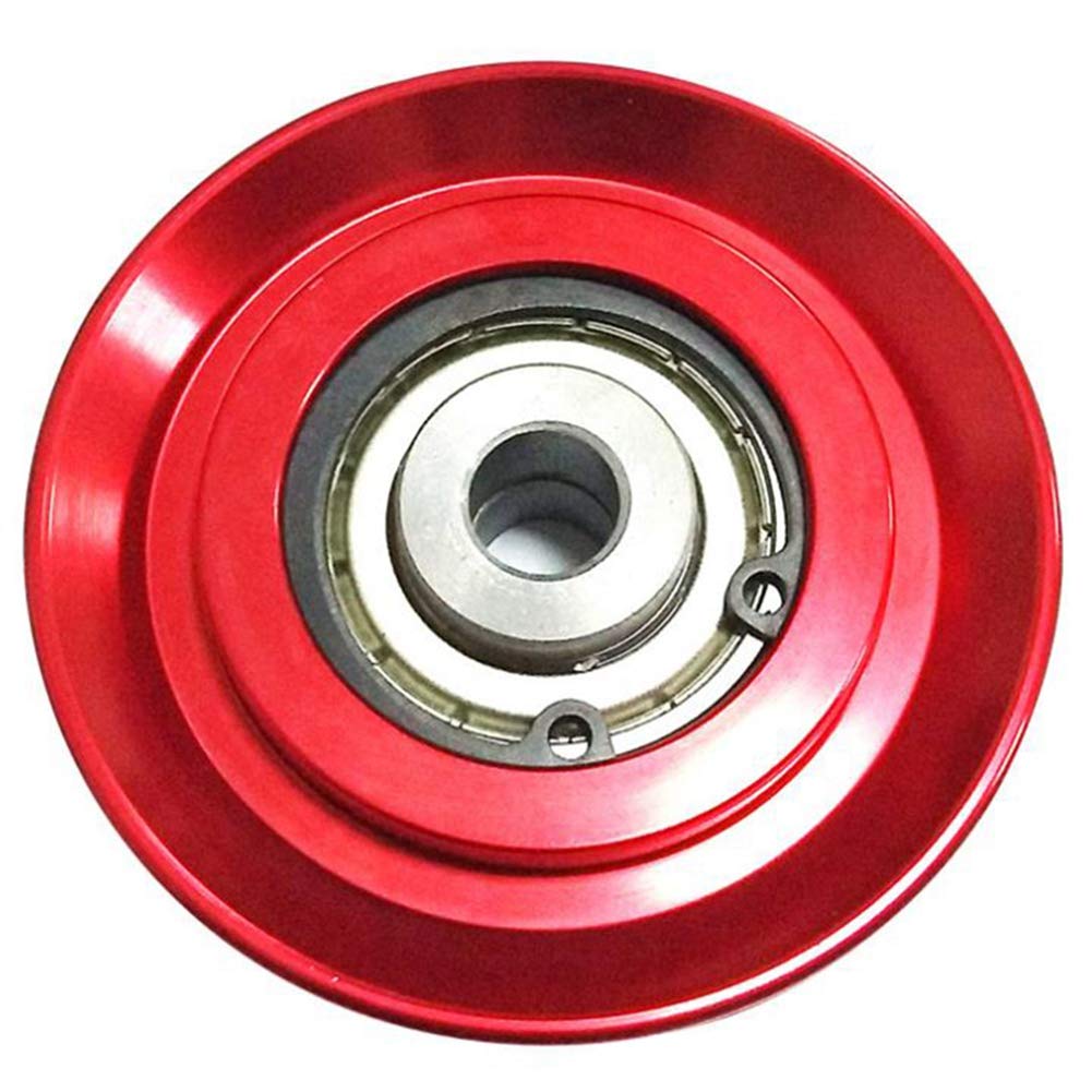 Kqcibz 73mm aluminum lift pulley in red for versatile gym and climbing setups