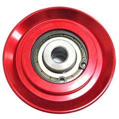Kqcibz 73mm aluminum lift pulley in red for versatile gym and climbing setups