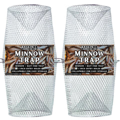 Front view of Kraken Minnow Trap showing 1 inch entry hole