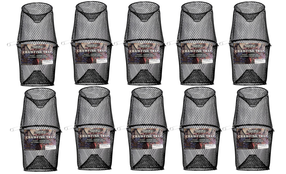 Kraken Supply Co crawfish trap torpedo assembled for durable creek and pond fishing