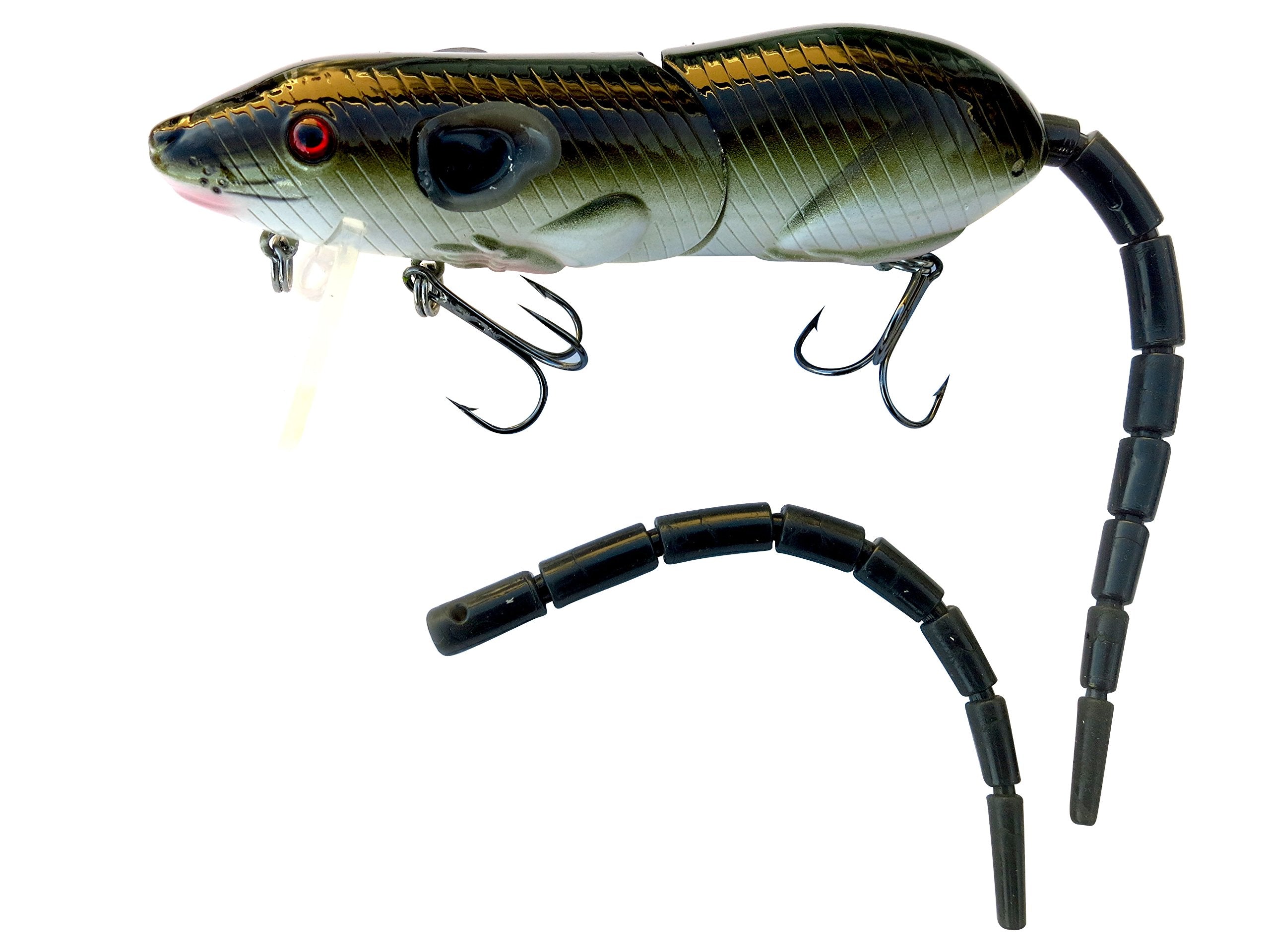 Krave Lures Rat Fishing Lure Worm Brown 10in, lifelike waddle for big bass.