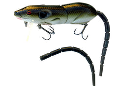 Krave Lures Rat Fishing Lure Worm Brown 10in, lifelike waddle for big bass.