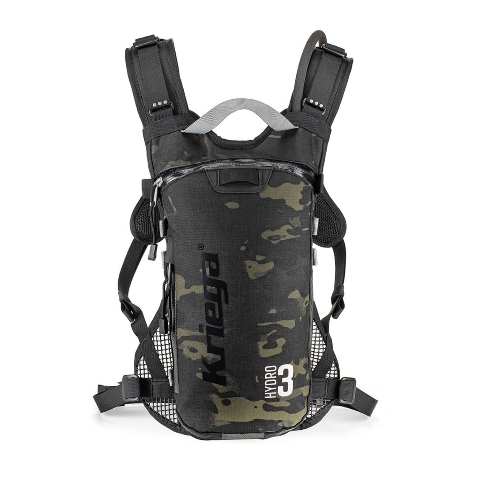 Kriega Hydro-3 reservoir interior highlights durable HydraPak 3L system