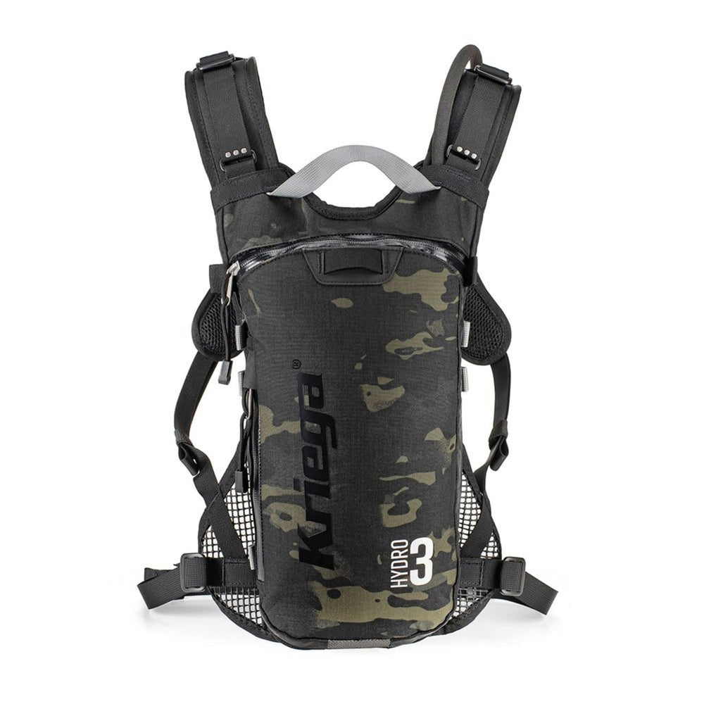 Kriega Hydro-3 reservoir interior highlights durable HydraPak 3L system