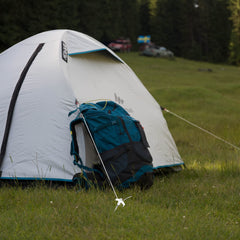 KriToy heavy-duty tent stakes glow heads brighten night setup and easier location.