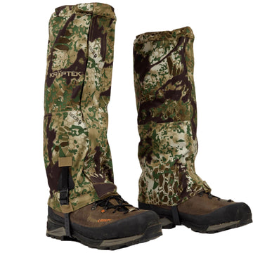 Kryptek Petra II Gaiter Obskura 3-layer DWR layer sheds rain and mist
