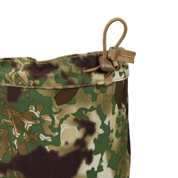 Kryptek Petra II Gaiter Obskura worn on a trail with gear in damp conditions