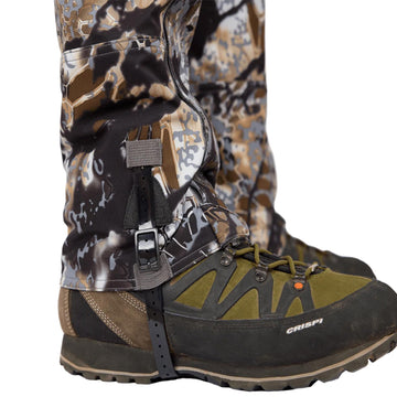 Kryptek Petra II gaiter Skyfall heel area for added abrasion resistance.