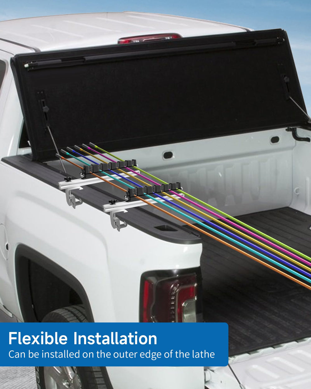 Krysolad foam-padded slots protect rods from scratches during transport.