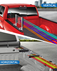 Krysolad truck bed rod holder clamp demonstrates quick, tool-free installation.