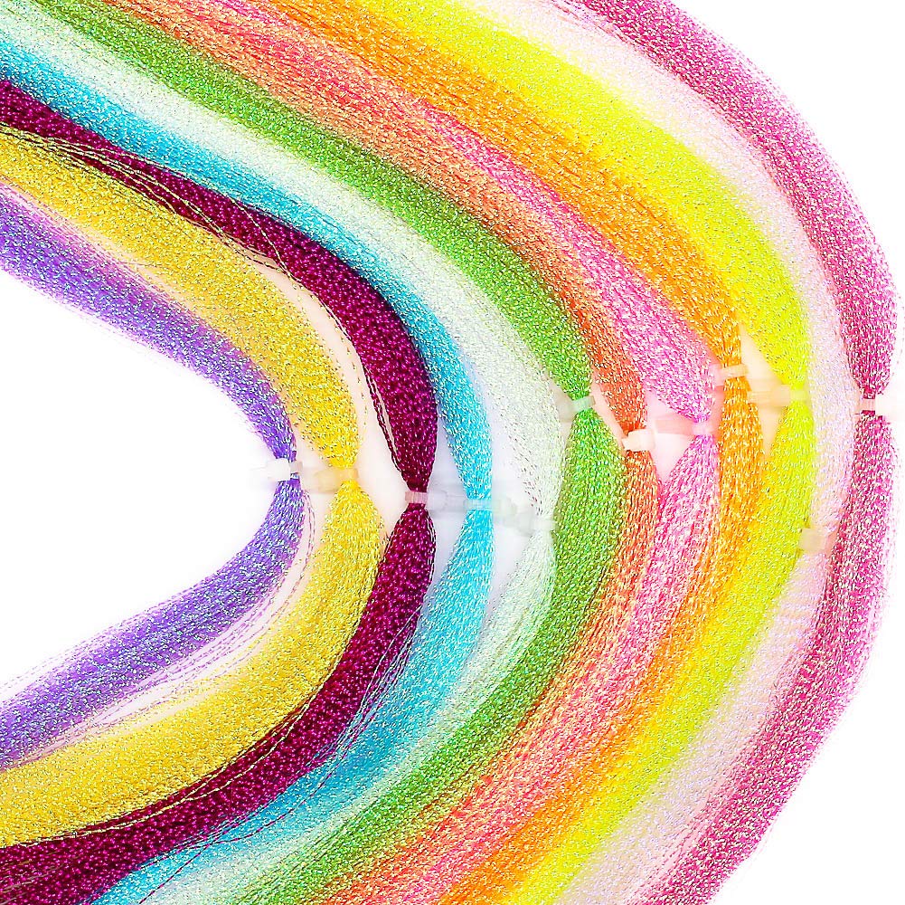 12-color Krystal Flash Ripple Flashabou pack for fly tying