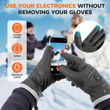 KSFJZF heated gloves battery pack close-up shows long-lasting heat.