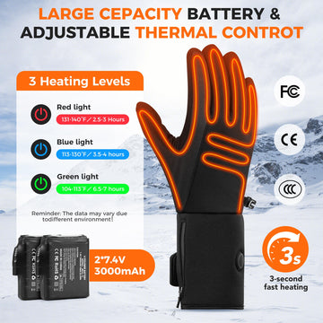 KSFJZF heated gloves finger heat coverage keeps fingertips warm during tasks