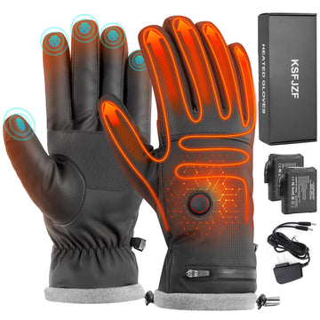 KSFJZF heated gloves front view offer all-day outdoor warmth.