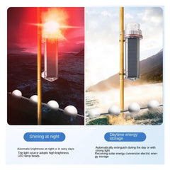 KSKSK Solar Beacon Lamp red-white flash mode aids nighttime positioning