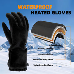 Ksunun heated gloves palm grip showing anti-slip silicone grip