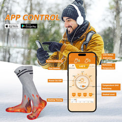 Kteniy heated socks display four heat levels for customizable cold-weather comfort