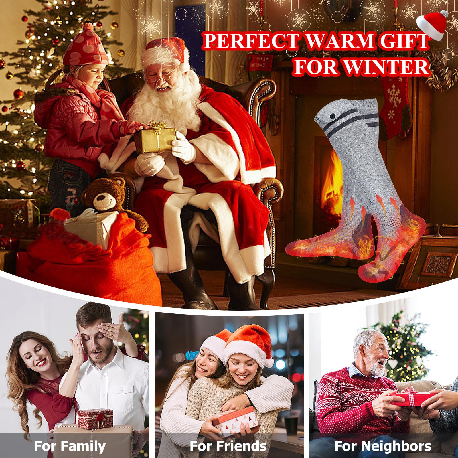 Kteniy heated socks packaging and accessories for gifting or travel