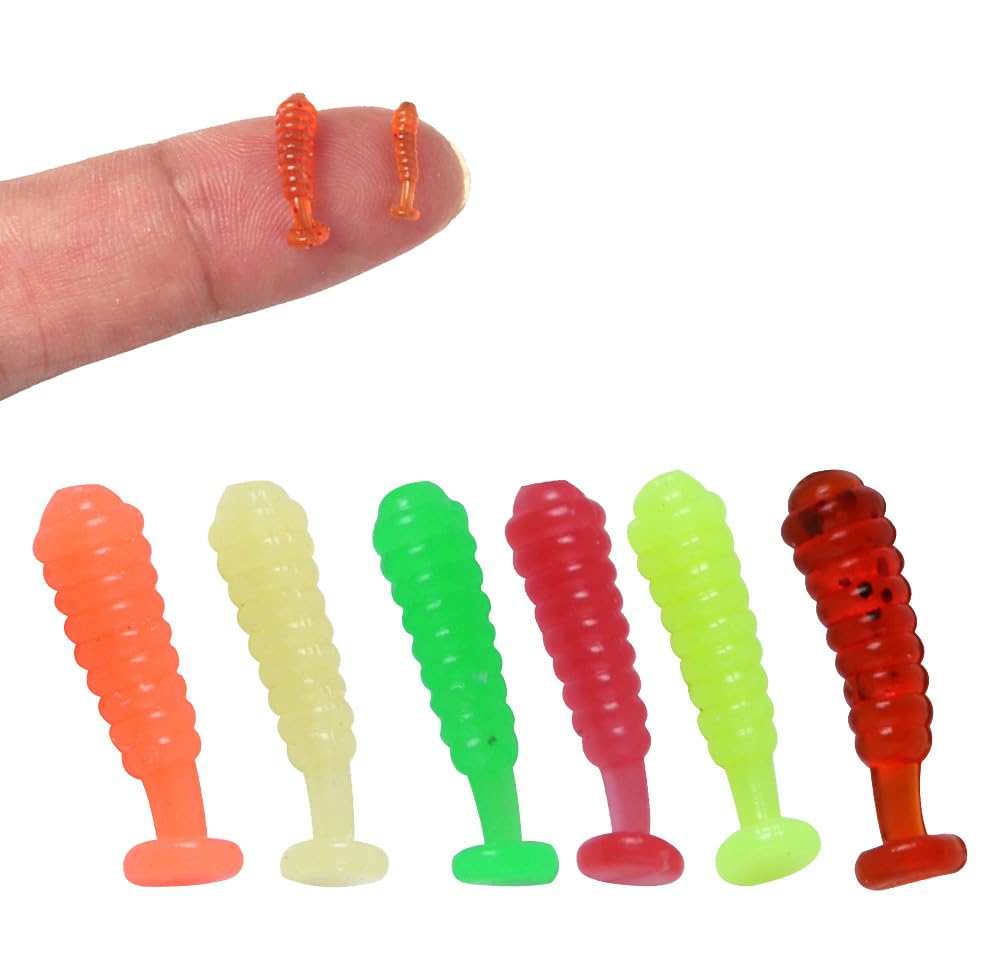 KTGCOZS 1.5cm grub worm lure pack suitable for freshwater and saltwater.