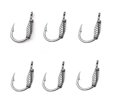 KTGCOZS 30-pack stainless steel barbed fishing hooks, size 6-14, product photo
