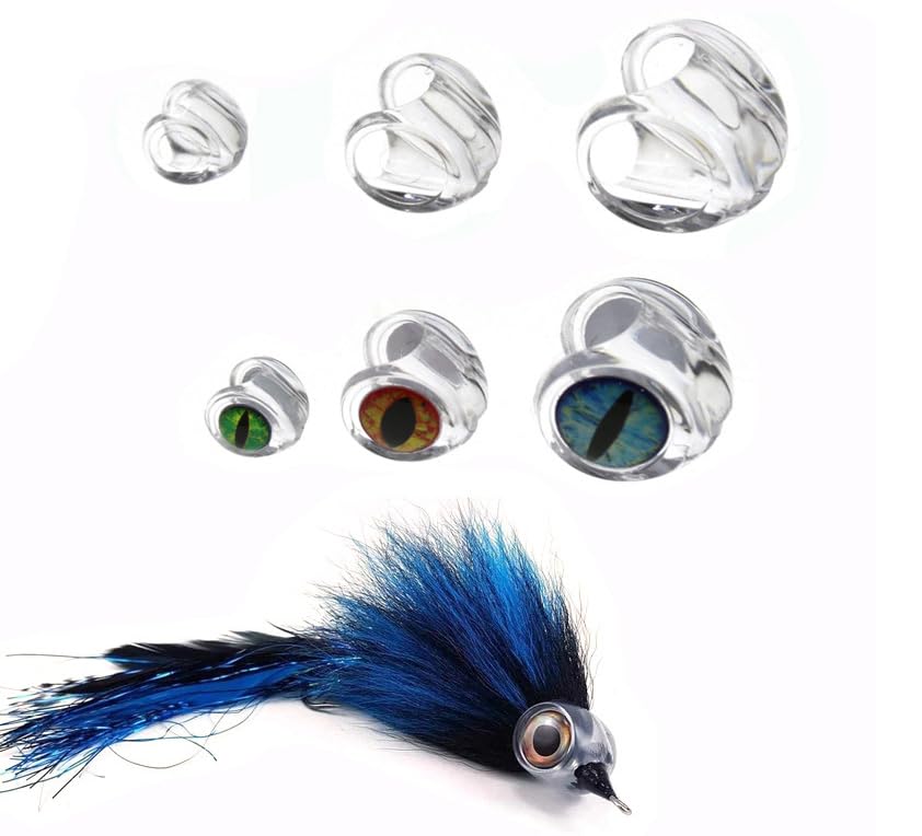 KTGCOZS 30-pack of 3D eye skull masks for fly tying overview