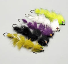Articulated fish spine fly head with 6mm 3D eyes