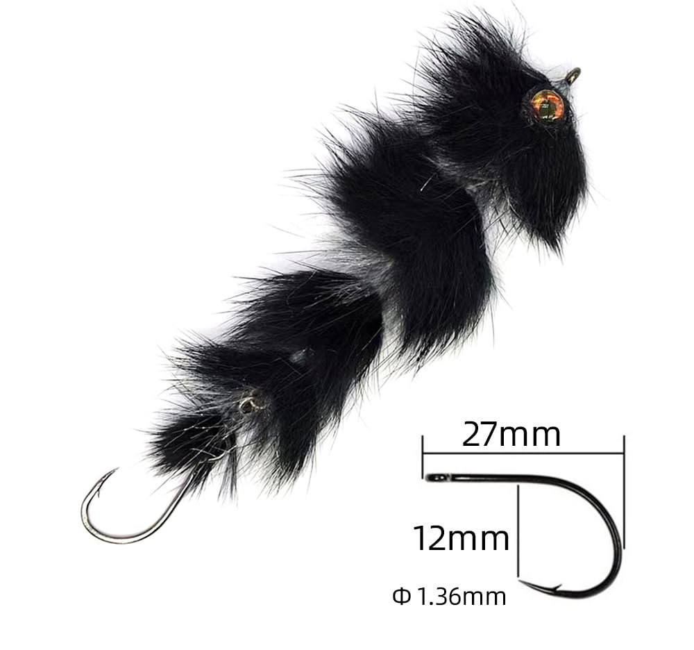 Pack of 5 articulated fish spine fly lures