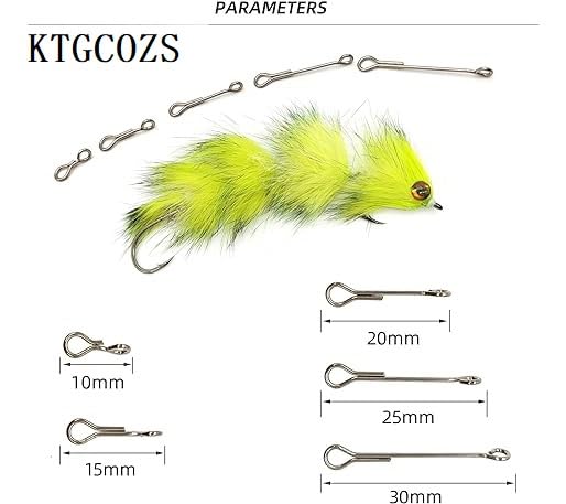 KTGCOZS articulated shanks 10mm size, precise connectors for clean streamer builds