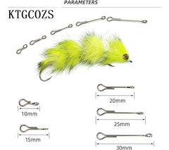 KTGCOZS articulated shanks 10mm size, precise connectors for clean streamer builds