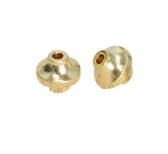 Brass spinner lure body close-up