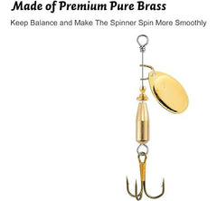 KTGCOZS brass lure body colorful finish boosts visibility in water