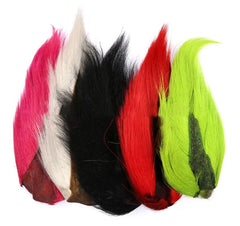 KTGCOZS bucktail fly tying deer tail hair in black for durable jig patterns.
