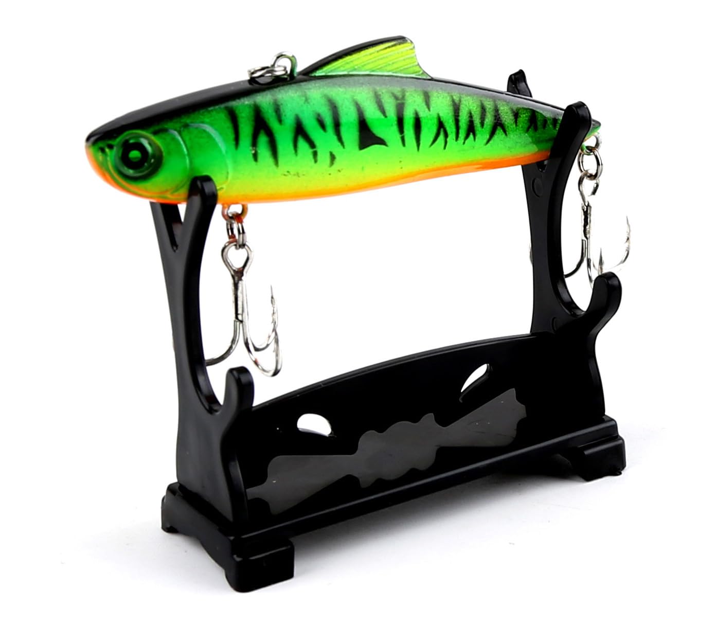 KTGCOZS clear acrylic lure display stand close-up highlights transparency and durability.