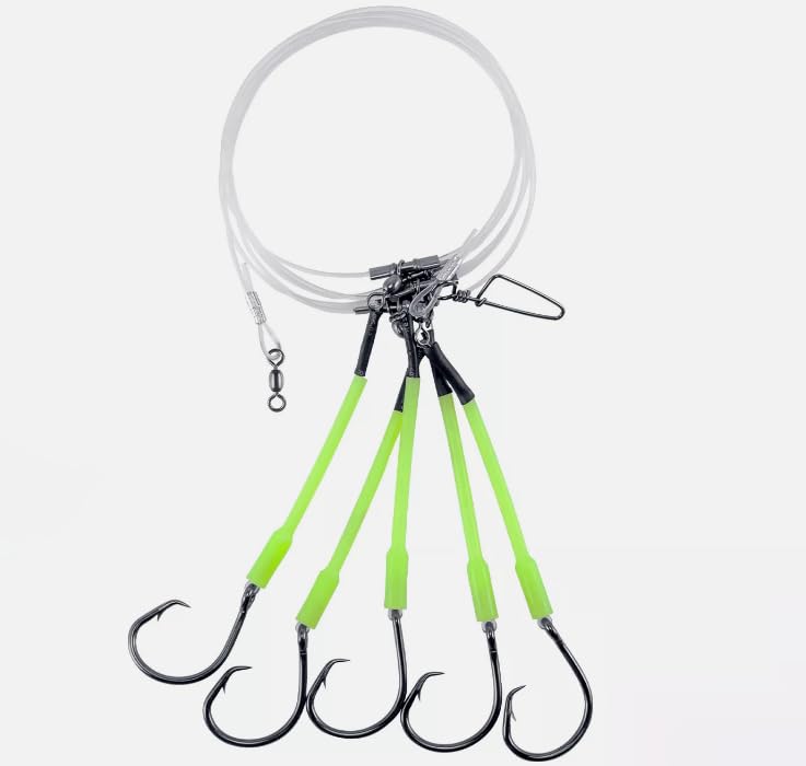 KTGCOZS deep-drop snapper rig with five hooks for bottom fishing at depth